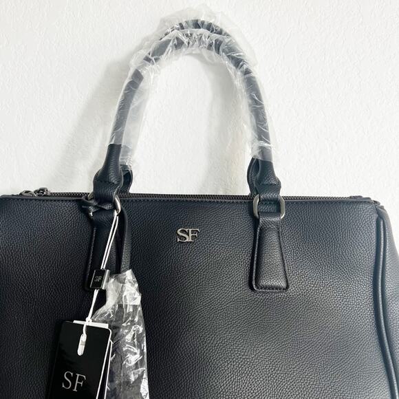 ITALIAN FASHION BAG MEDIUM BLACK PURSE BRAND NEW WITH TAGS - Picture 4 of 6